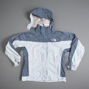 The North Face Blue and White Ski Jacket